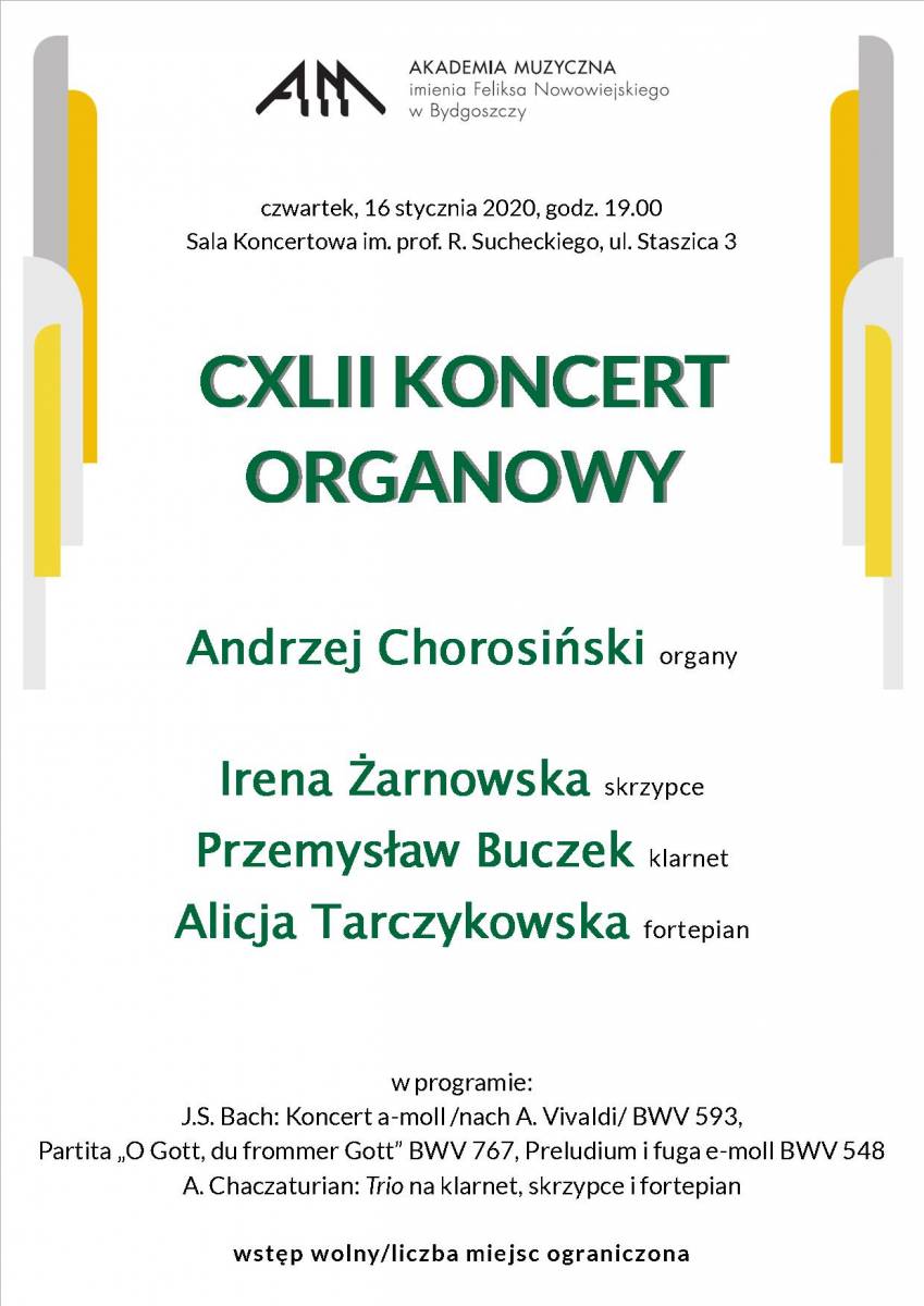 CXLII Koncert Organowy