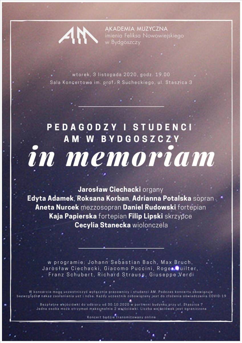 Pedagodzy i studenci AM w Bydgoszczy IN MEMORIAM