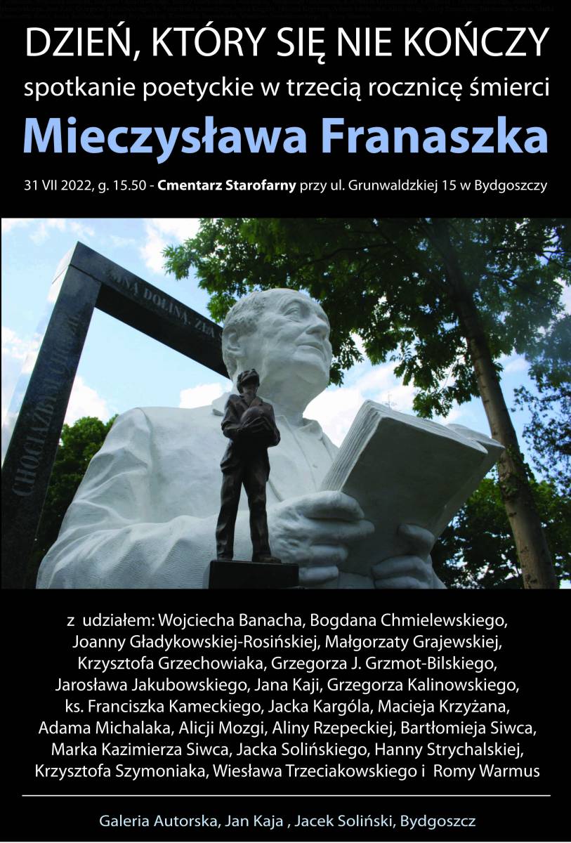 „Dzień, który się nie kończy” - spotkanie poetyckie w trzecią rocznicę śmierci Mieczysława Franaszka 