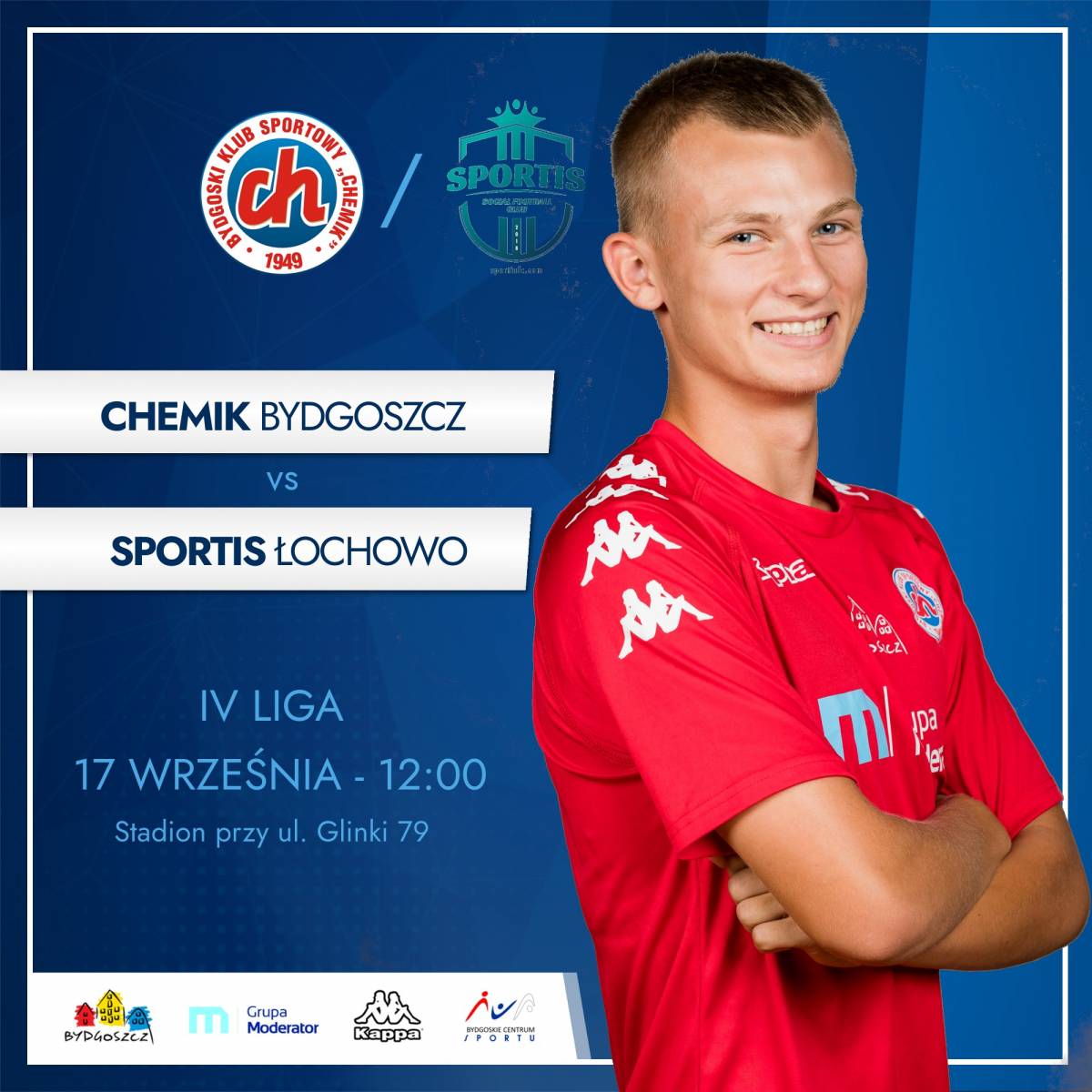 Mecz IV ligi piłki nożnej: Chemik Moderator Bydgoszcz - Sportis Łochowo
