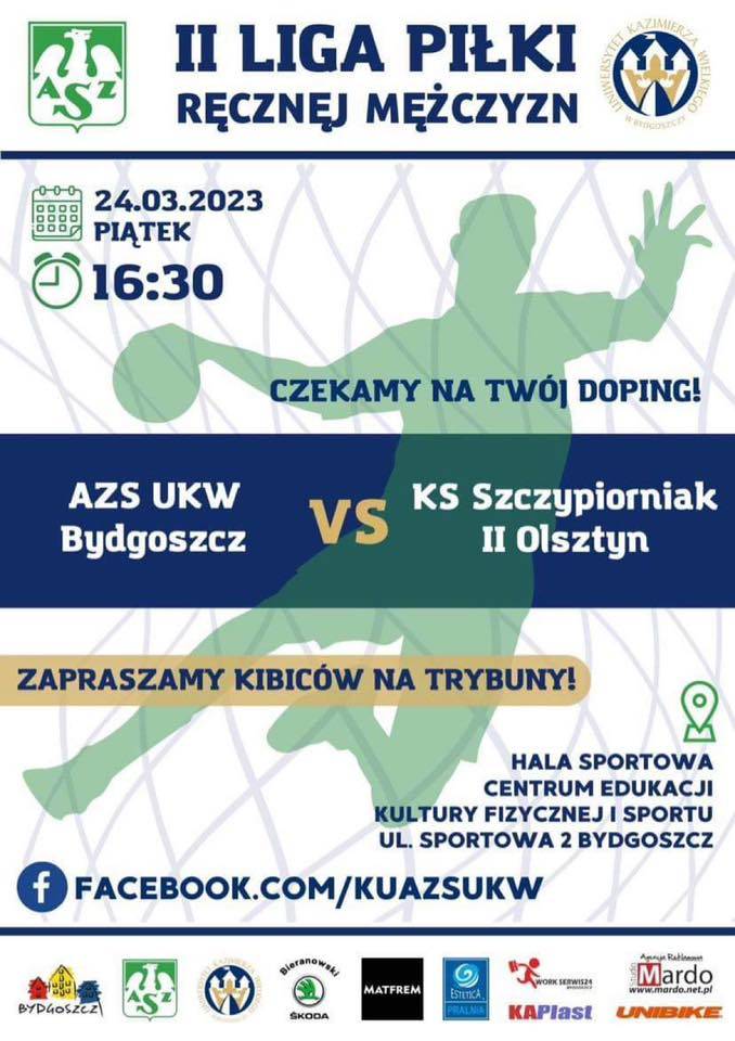 II liga PR: AZS UKW Bydgoszcz - Szczypiorniak II Olsztyn